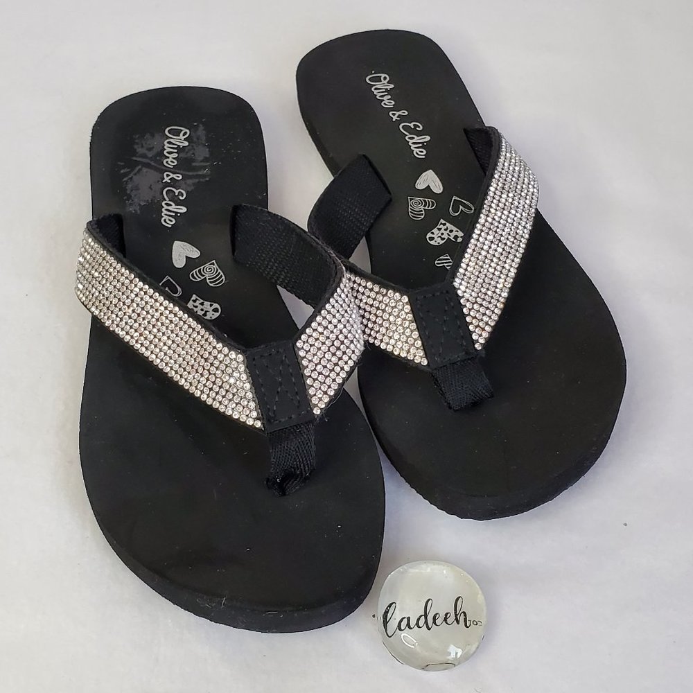 Olive & Edie Emilia Rhinestone Sandal Girls Size 2 NEW